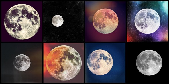 Supermoon collage -- photos by Danny Wild on June 22, 2013